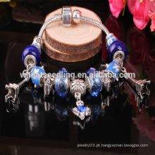 Moda Estilo Europeu Charm Beads Bracelet pulseira de vidro murano